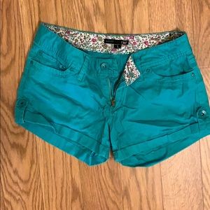 YMI Blue green shorts